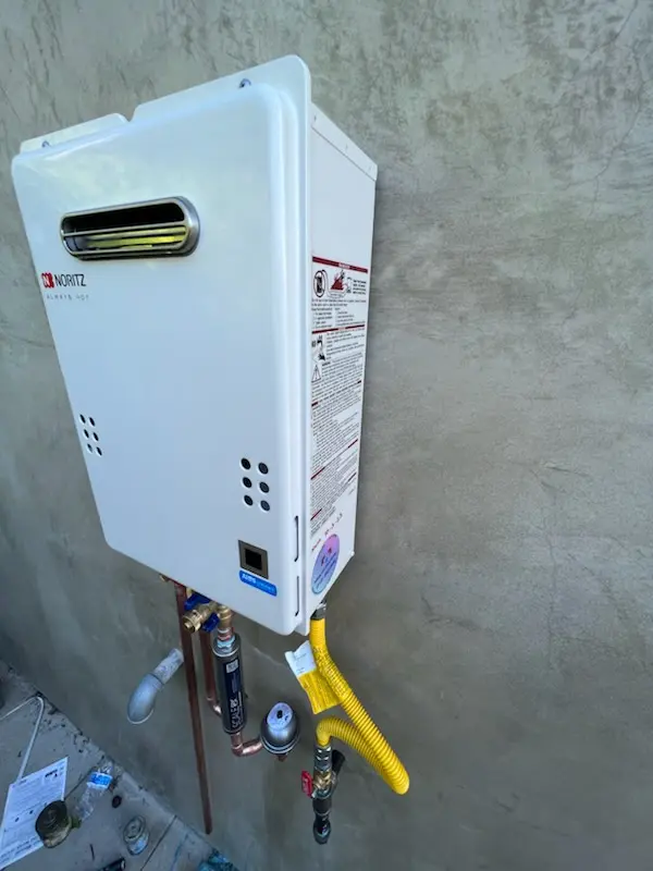 Tankless water heater installation for Lothian Estates homes